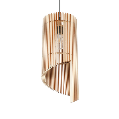 Scandinavian natural wood pendant light – Elvoria model