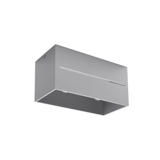 Modern gray aluminum ceiling light for living room – Orphéus