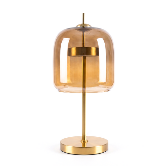 Nachttischlampe aus Glas in Globusform – Xiumis