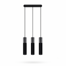 Industrial black concrete 3-light pendant light – Neridio model