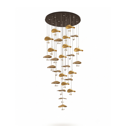 Modern copper pendant light for duplex – Céloria
