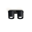 Modern black cylindrical ceiling light – Norvian