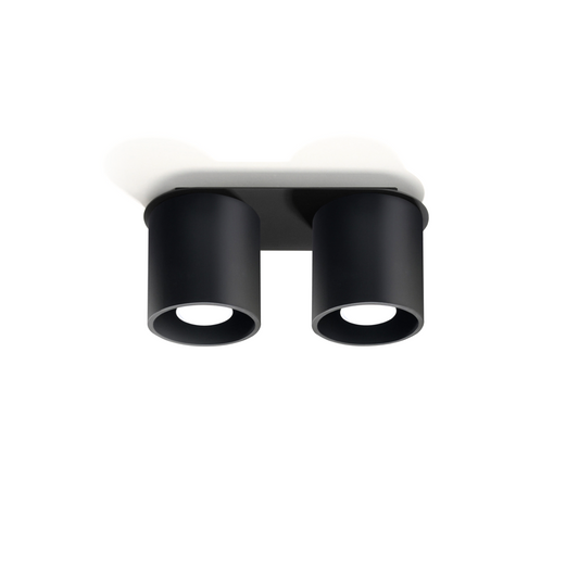 Modern black cylindrical ceiling light – Norvian