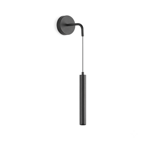 Moderne zwarte metalen wandlamp voor slaapkamer – Novalum