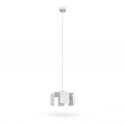 Verstelbare industriële witte stalen hanglamp – Orfeza