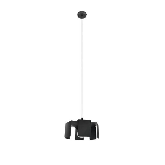 Industriële hanglamp zwarte staaldraad – Modèle Noxare