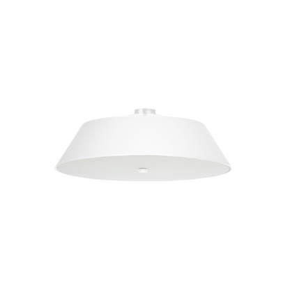 Minimalist white fabric ceiling light for living room – modèle Asterion