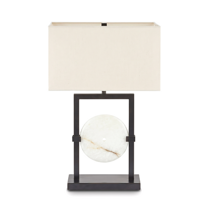 European Design Table Lamp in Metal and Refined White – Spectra