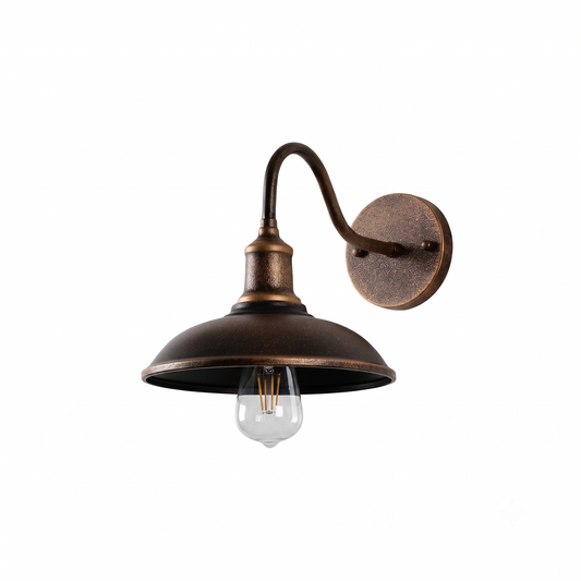 Rustic Antique Brass Wall Light for Outdoor – Aurélice
