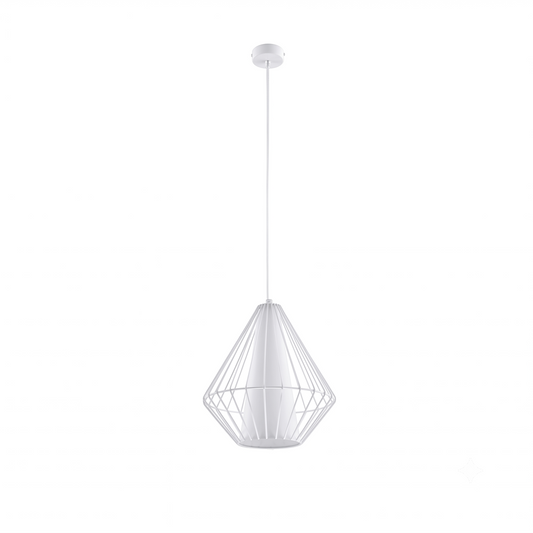 Witte kegelvormige verstelbare hanglamp - Model Elyndra