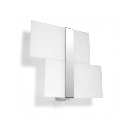 Modern chrome and white glass wall light – Aureliss