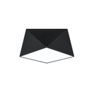 Modern black geometric ceiling light for living room – Noxaris