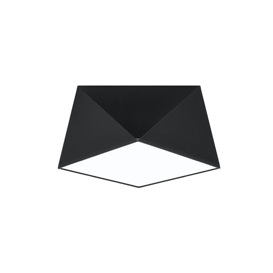 Modern black geometric ceiling light for living room – Noxaris