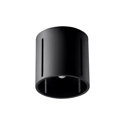 Modern black cylindrical ceiling light – modèle Naryon