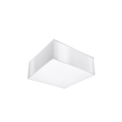 Square minimalist white ceiling light for living room – Model Asterion