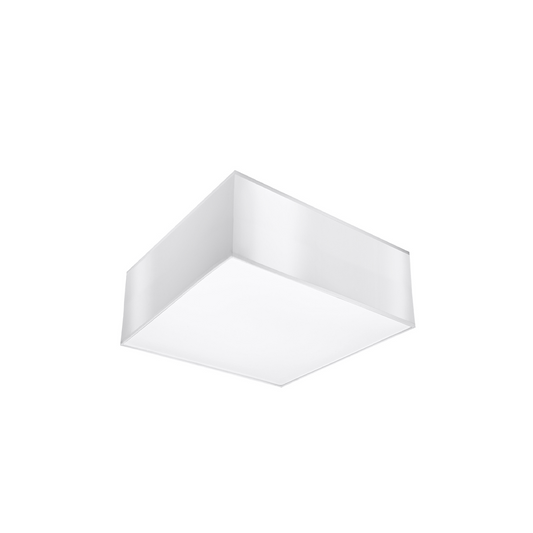 Square minimalist white ceiling light for living room – Model Asterion