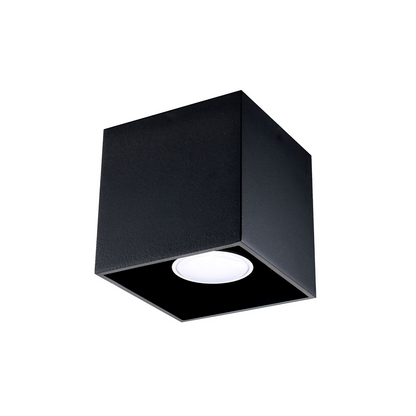 Modern black cube ceiling light for interior – Noctarys model