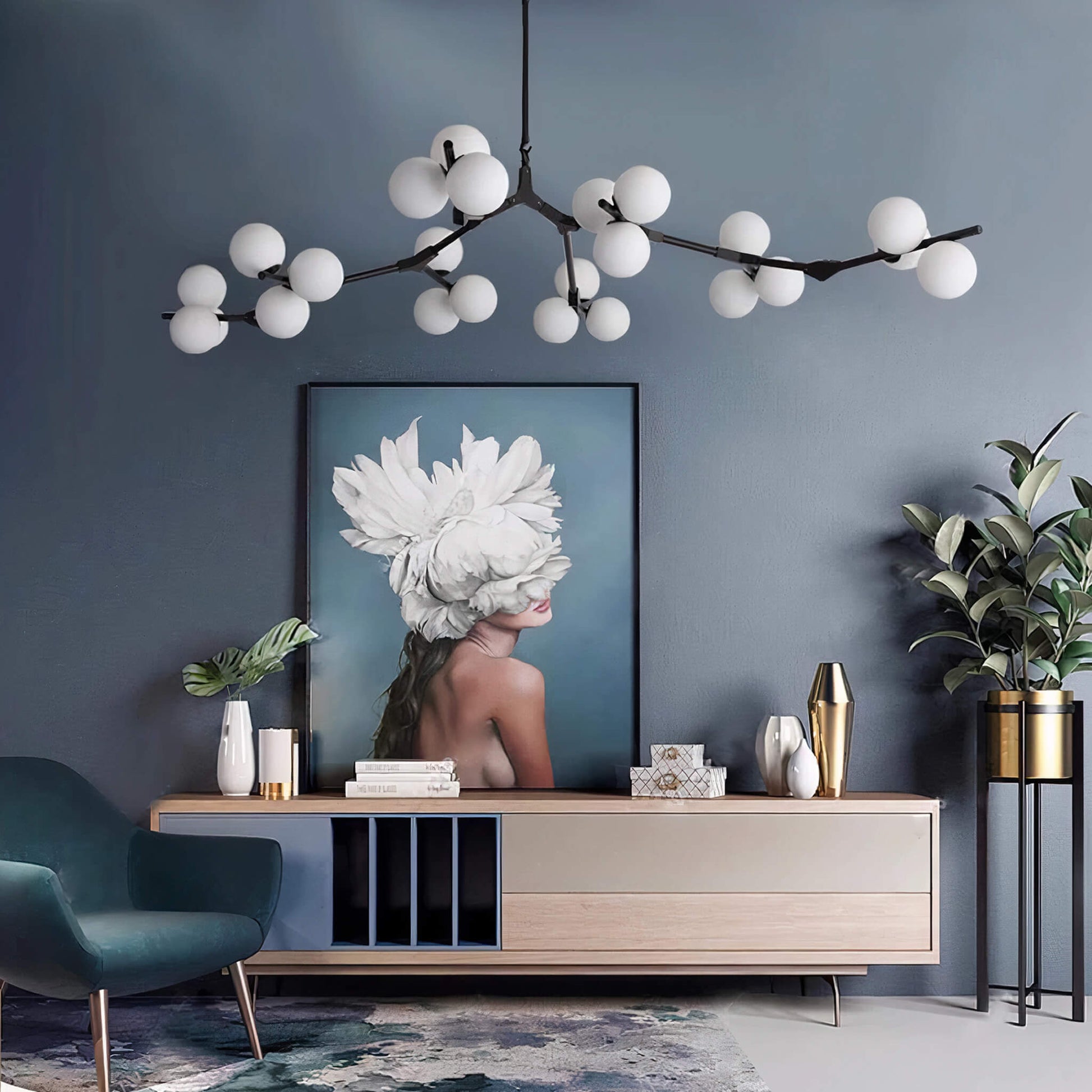 Natuurdesign Hanglamp Decoratieve Bollen en Moduleerbaar Licht – Néonix