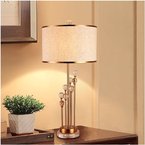 Crystal and Gold Table Lamp – Cristaurea