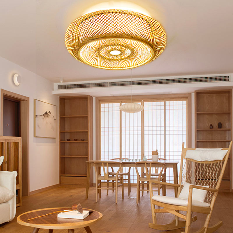 Plafonnier en bambou pour salon – Celantra