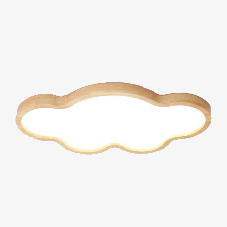 LED Ceiling Light Scandinavian Style with Wood Structure – Soluna