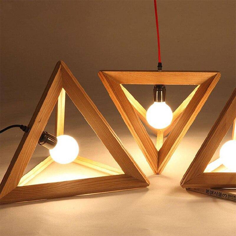 Piramidale houten hanglamp voor woonkamer – Armonique