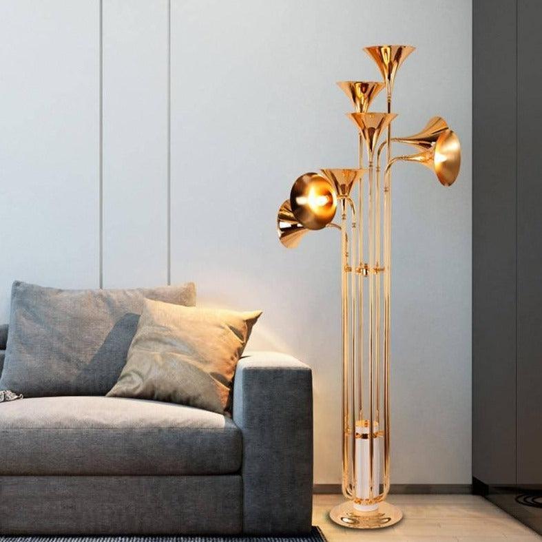 Lampadaire Métal Doré LED Style Vintage Bronz – Mezzora