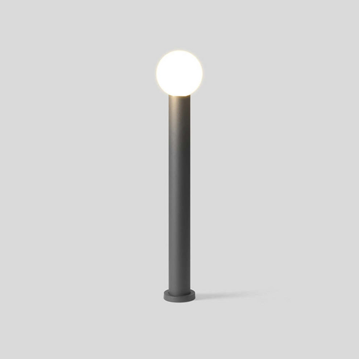 Lampe de jardin sphérique LED en métal noir – Orbiron