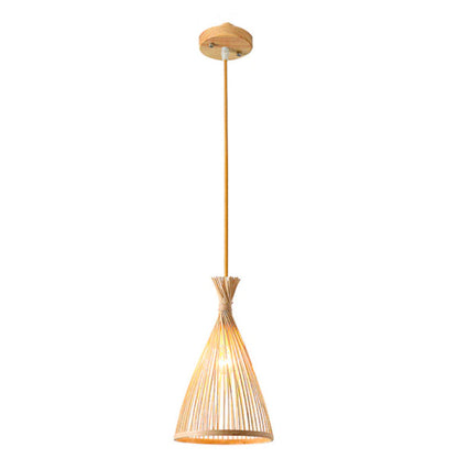 Conische Bamboe Binnenhanglamp – Zenobo