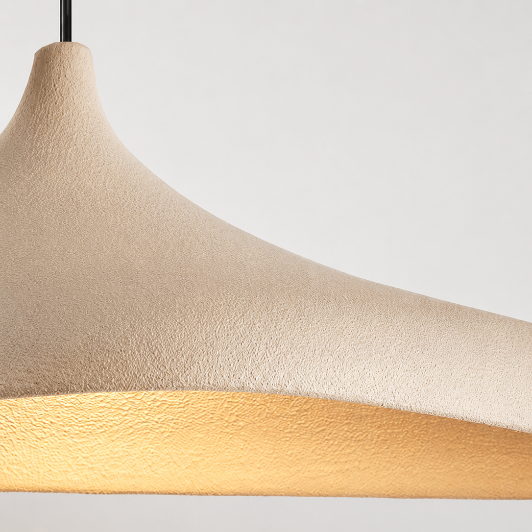 Suspension Wabi-Sabi Zelinea en micro-ciment béton pour restaurant | Luxarmonie